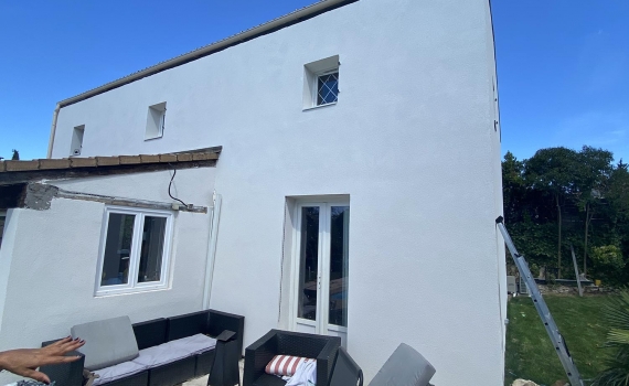 CHANTIER ITE PSE 140 mm FINITION ENDUIT MINCE